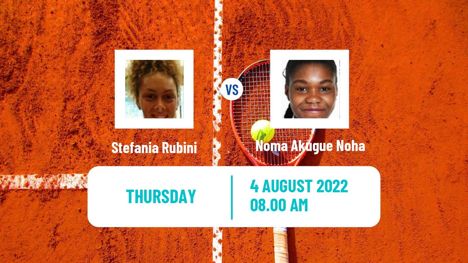 Tennis ITF Tournaments Stefania Rubini - Noma Akugue Noha