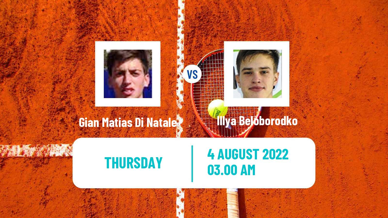 Tennis ITF Tournaments Gian Matias Di Natale - Illya Beloborodko