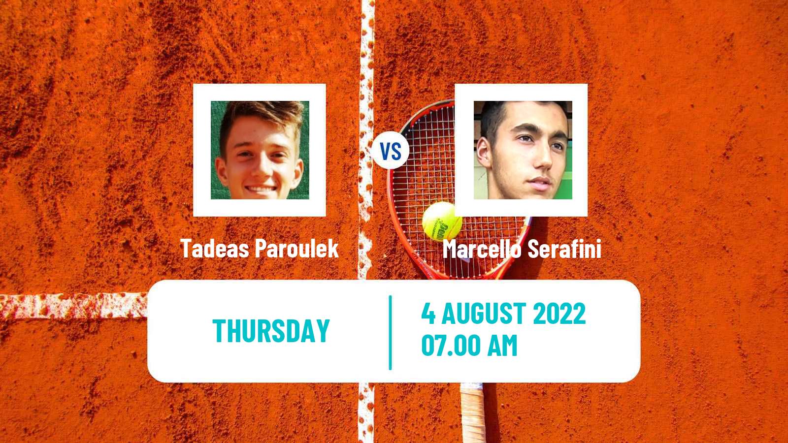 Tennis ITF Tournaments Tadeas Paroulek - Marcello Serafini