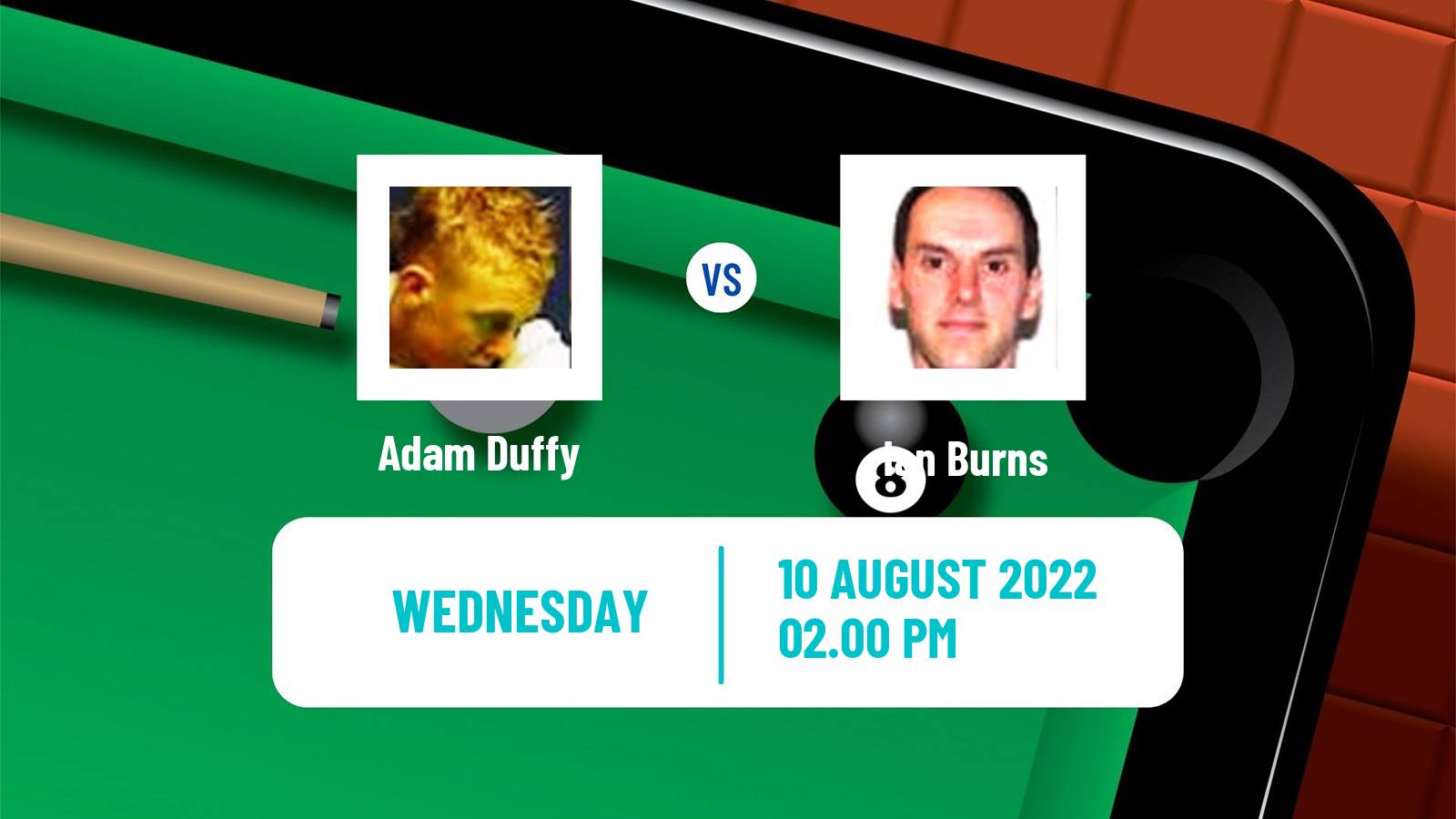 Snooker Snooker Adam Duffy - Ian Burns