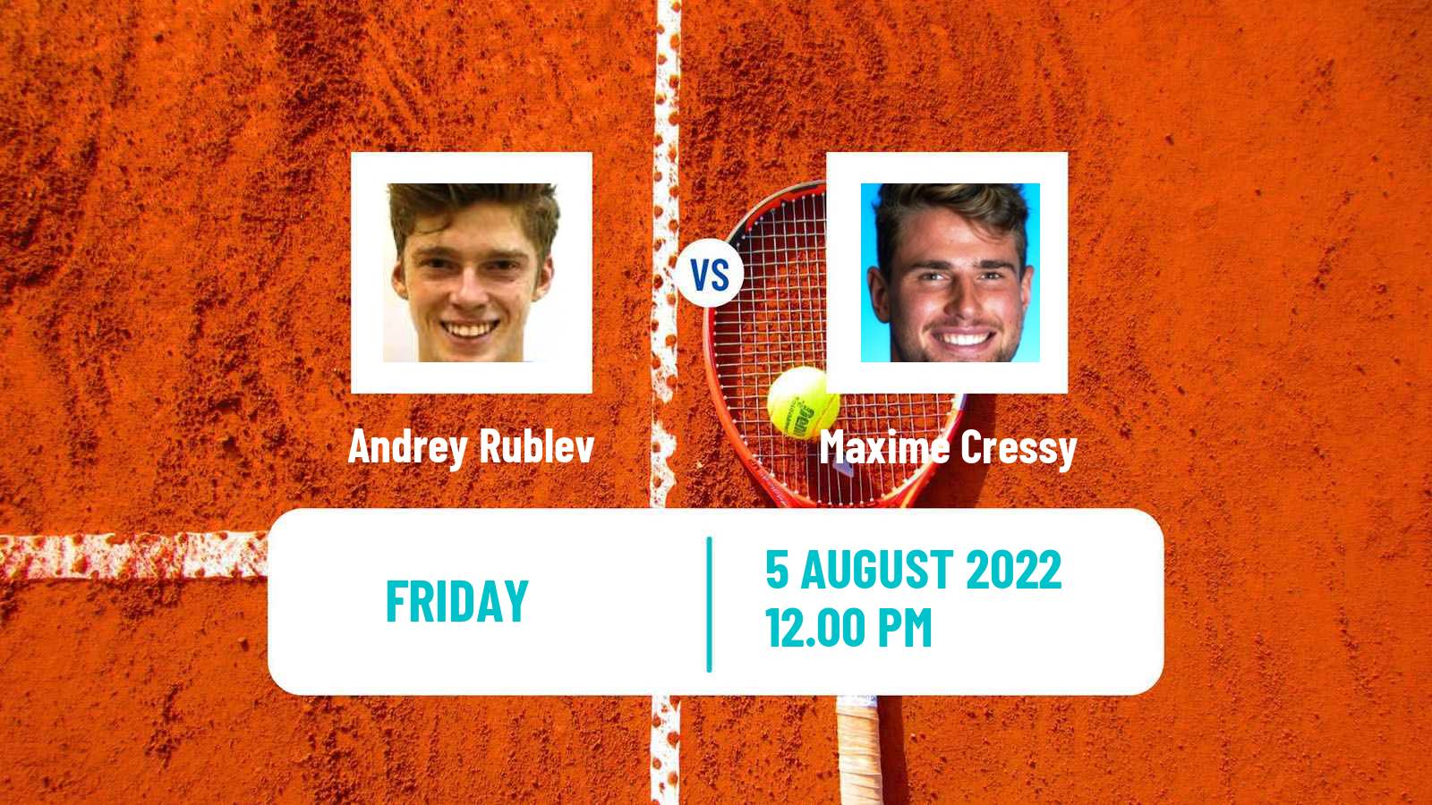 Tennis ATP Washington Andrey Rublev - Maxime Cressy