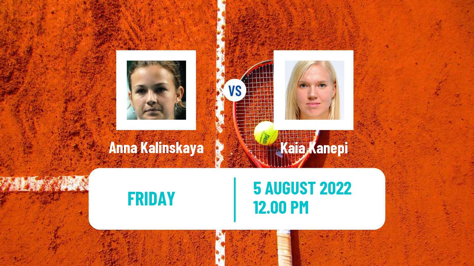 Tennis WTA Washington Anna Kalinskaya - Kaia Kanepi