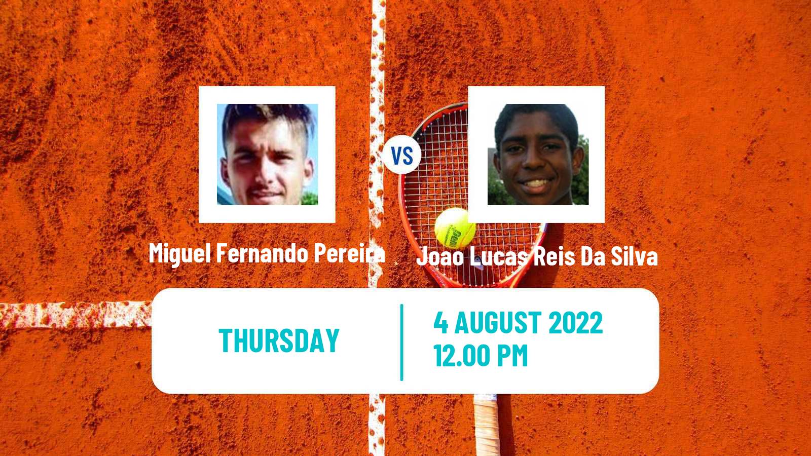 Tennis ITF Tournaments Miguel Fernando Pereira - Joao Lucas Reis Da Silva