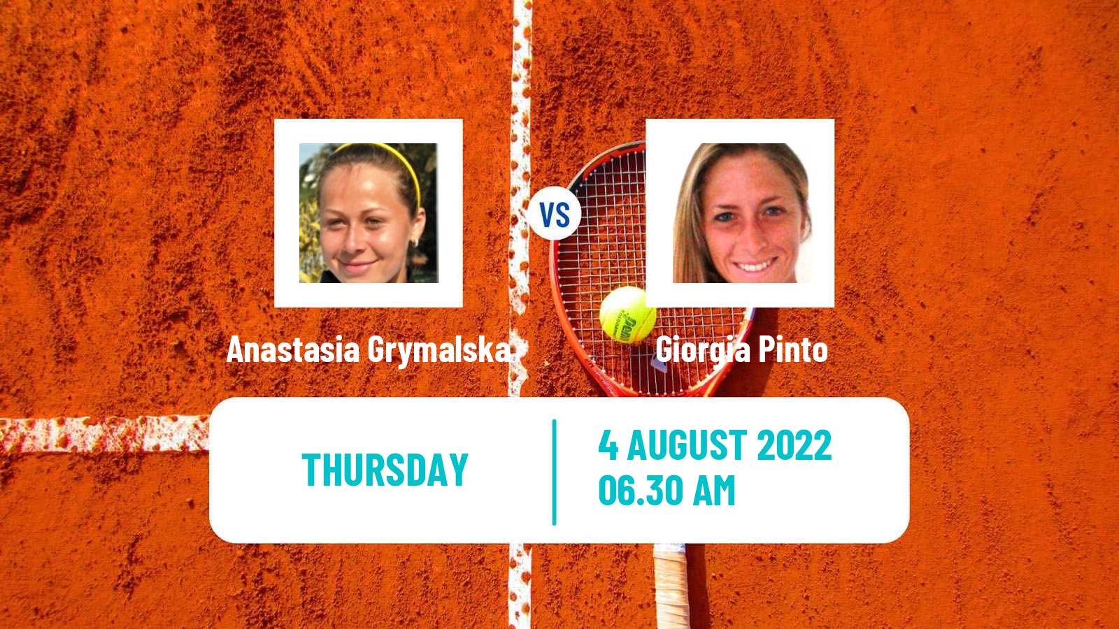 Tennis ITF Tournaments Anastasia Grymalska - Giorgia Pinto