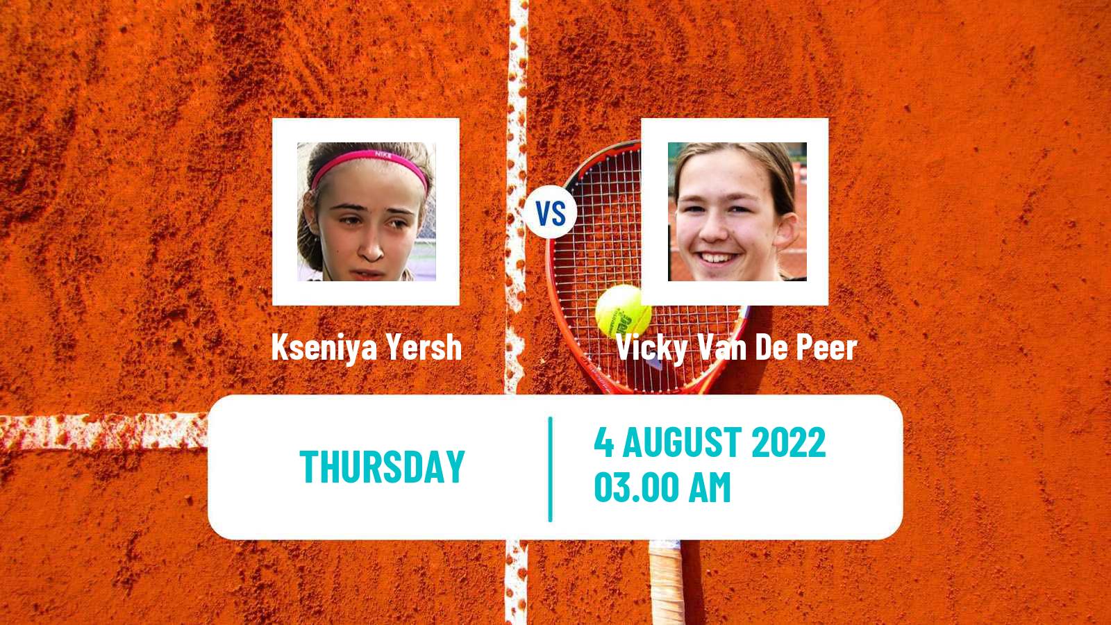 Tennis ITF Tournaments Kseniya Yersh - Vicky Van De Peer