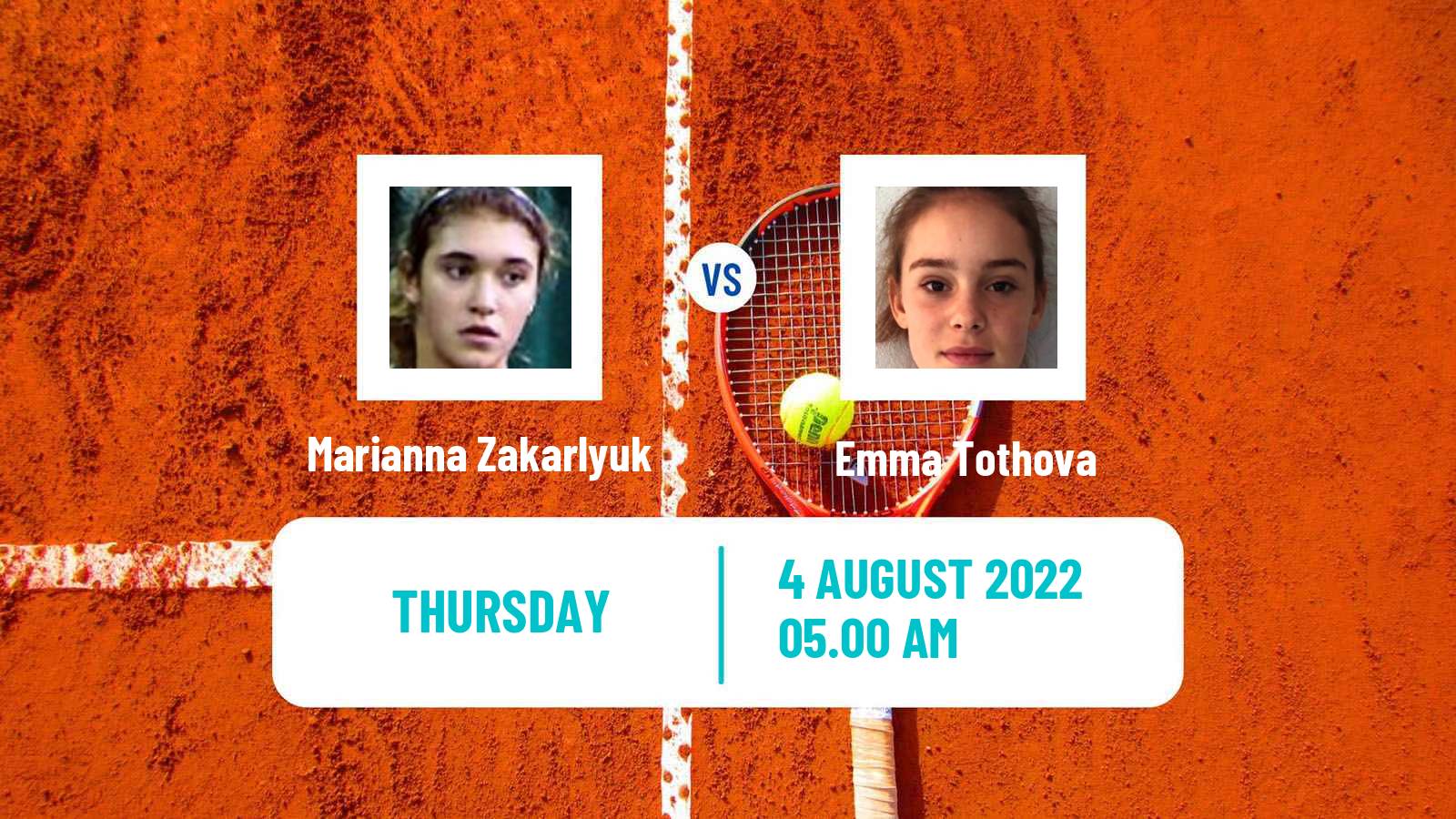 Tennis ITF Tournaments Marianna Zakarlyuk - Emma Tothova