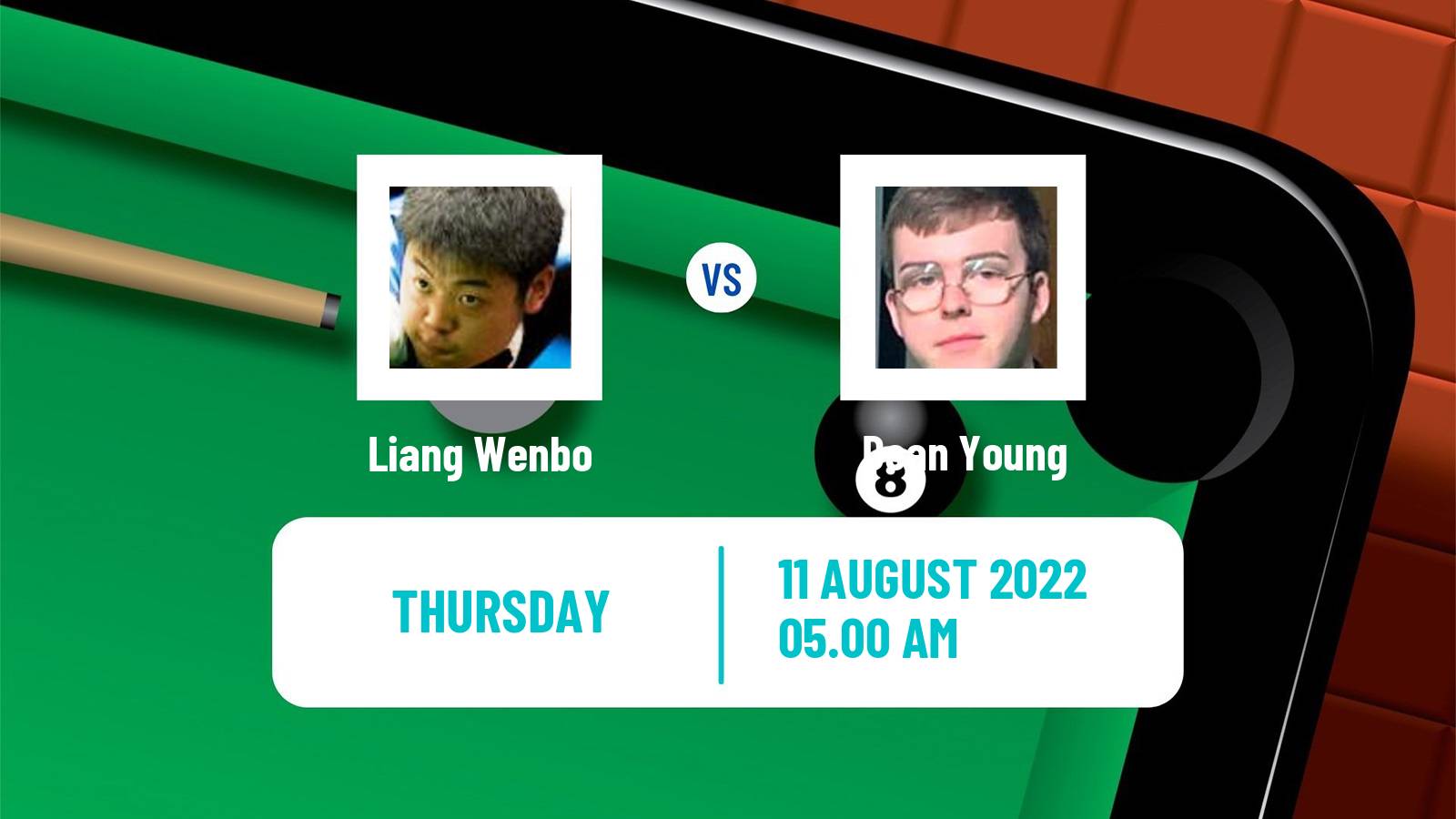 Snooker Snooker Liang Wenbo - Dean Young