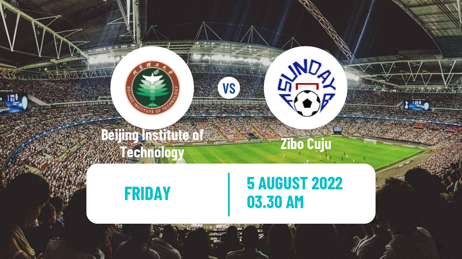 Soccer Chinese Jia League Beijing Institute of Technology - Zibo Cuju
