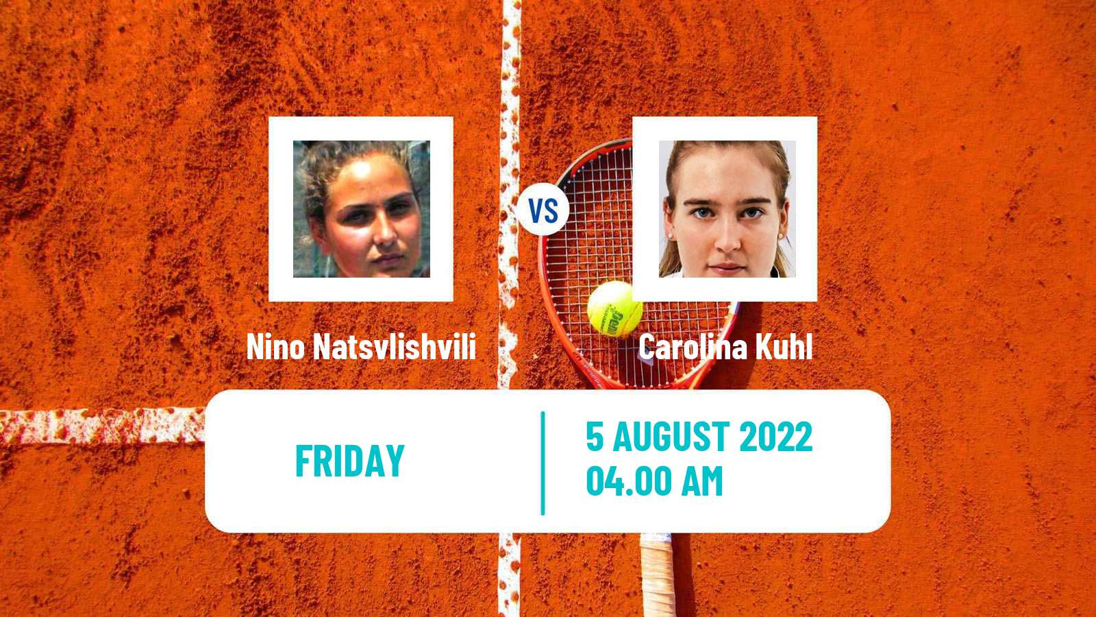 Tennis ITF Tournaments Nino Natsvlishvili - Carolina Kuhl