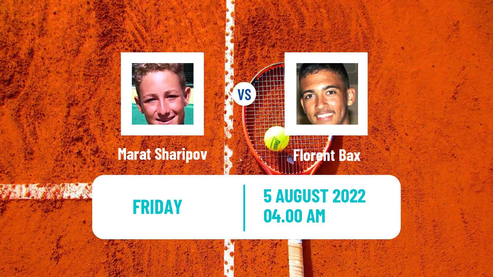 Tennis ITF Tournaments Marat Sharipov - Florent Bax