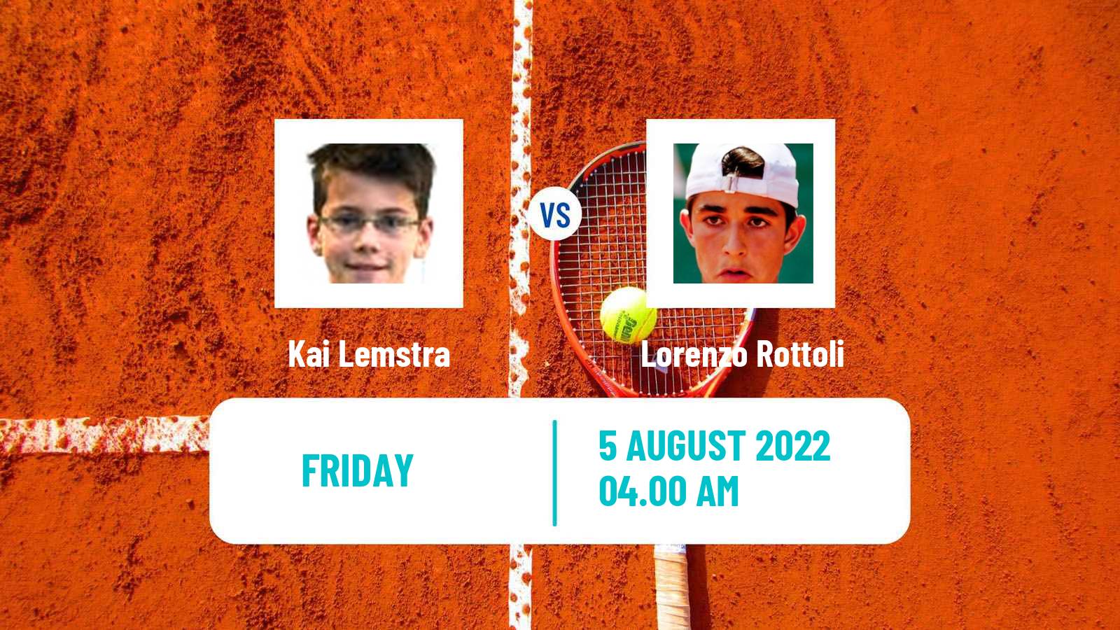 Tennis ITF Tournaments Kai Lemstra - Lorenzo Rottoli