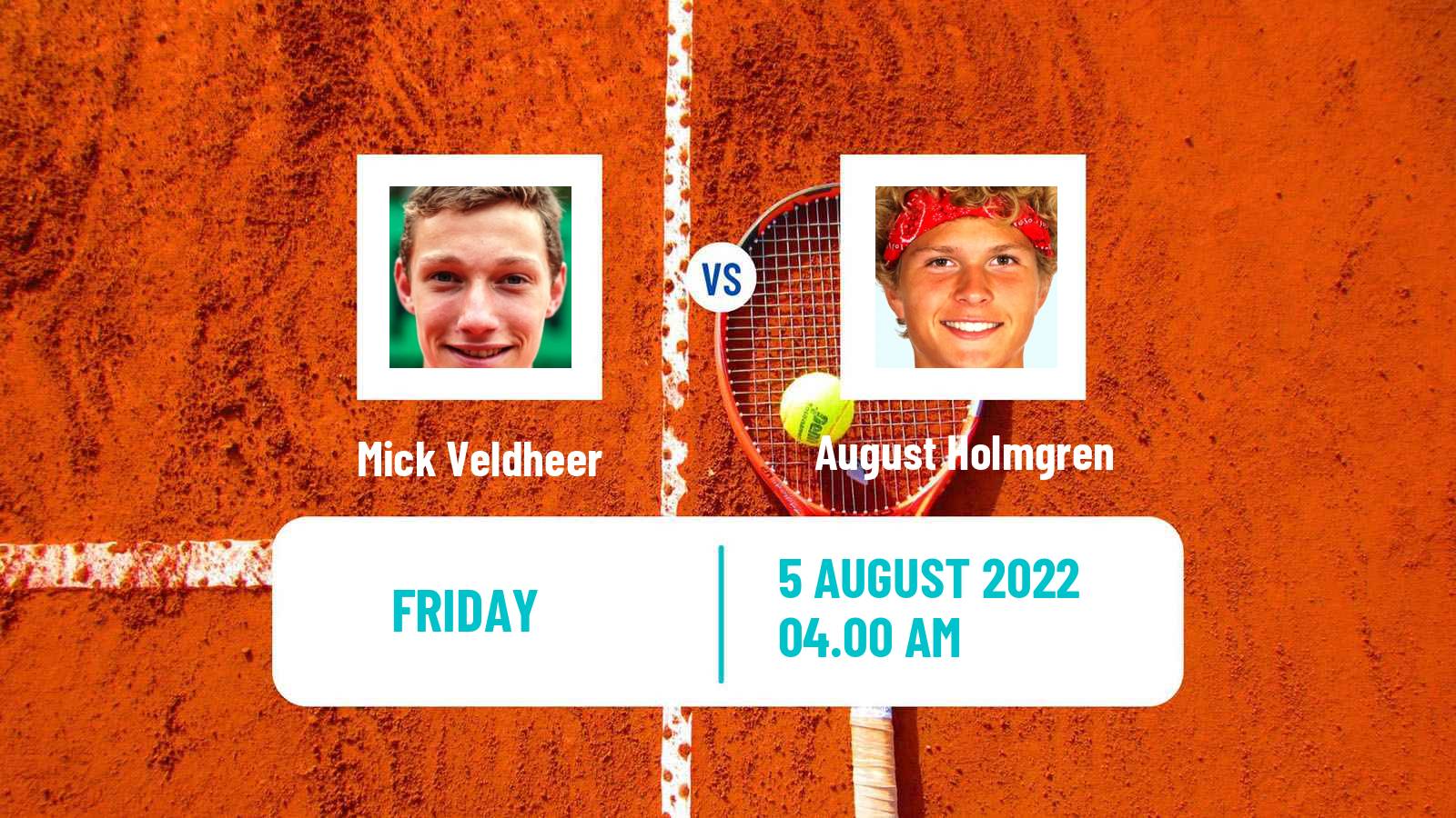 Tennis ITF Tournaments Mick Veldheer - August Holmgren