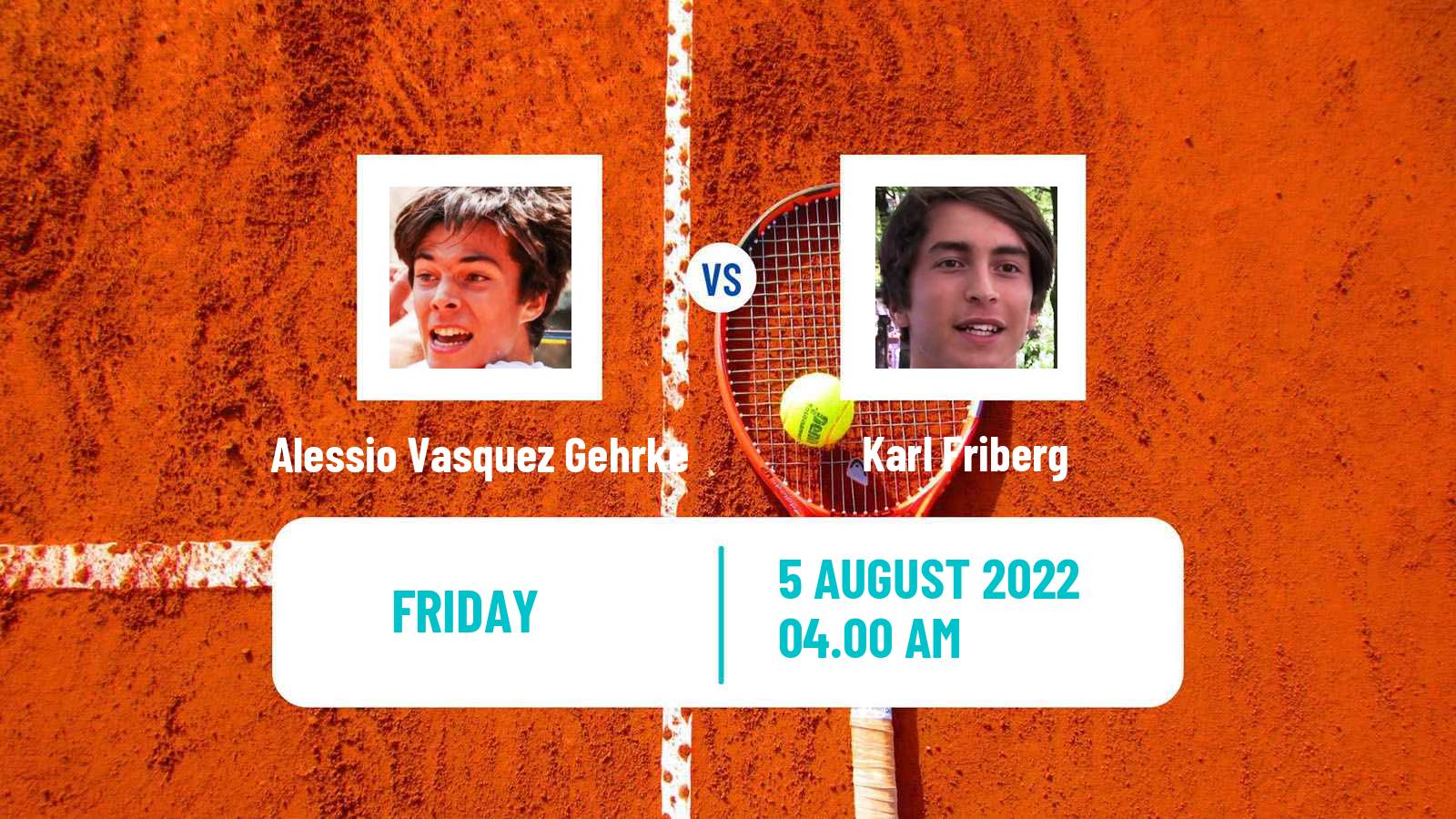 Tennis ITF Tournaments Alessio Vasquez Gehrke - Karl Friberg