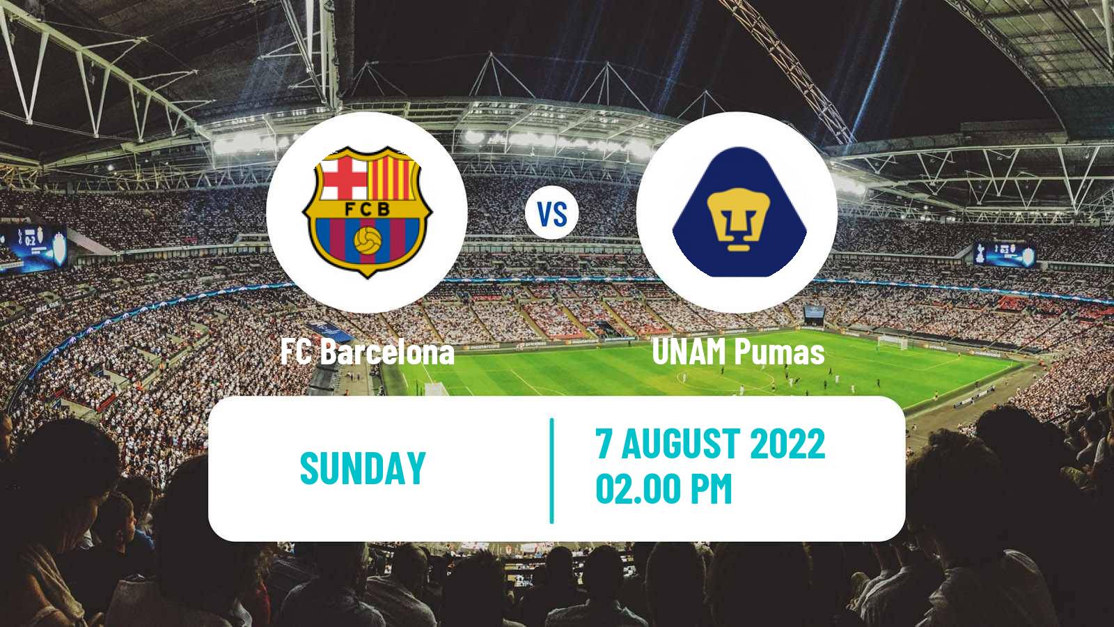Soccer Club Friendly Barcelona - UNAM