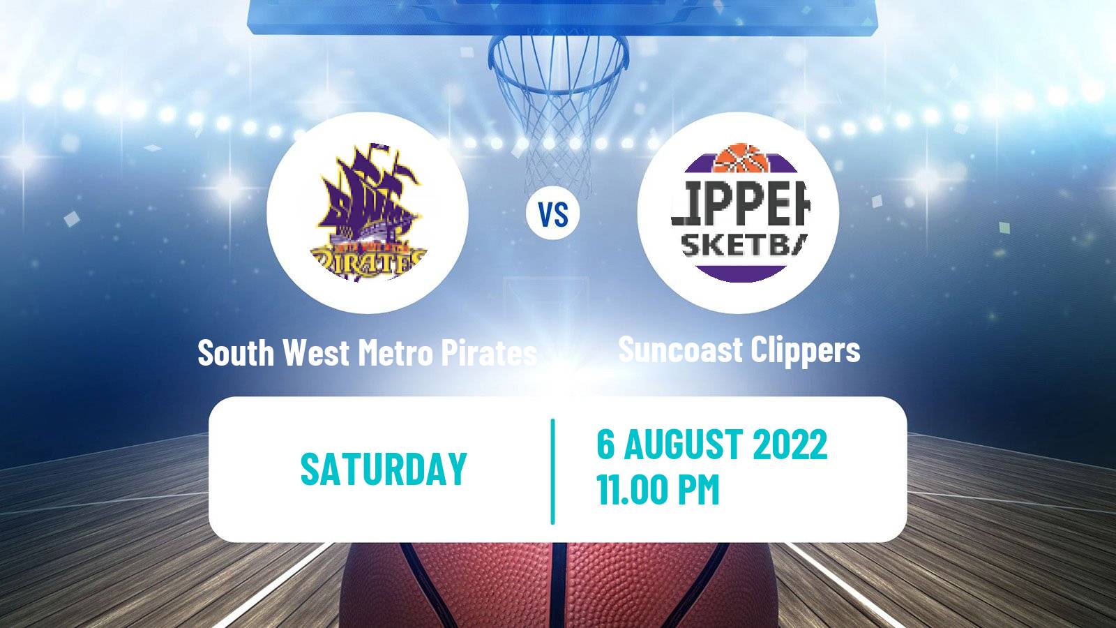 Basketball Australian NBL1 North South West Metro Pirates - Suncoast Clippers