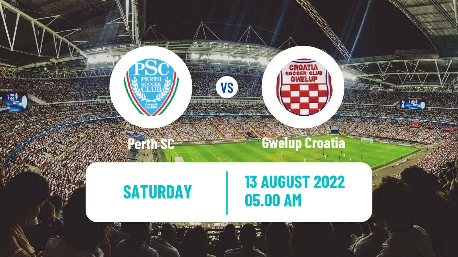 Soccer Australian NPL Western Australia Perth SC - Gwelup Croatia