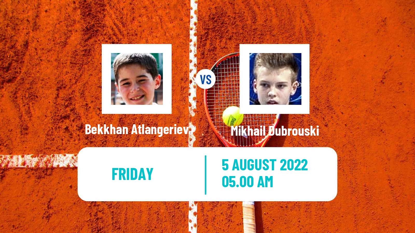 Tennis ITF Tournaments Bekkhan Atlangeriev - Mikhail Dubrouski