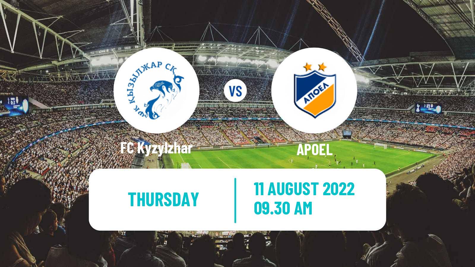 Soccer UEFA Europa Conference League Kyzylzhar - APOEL