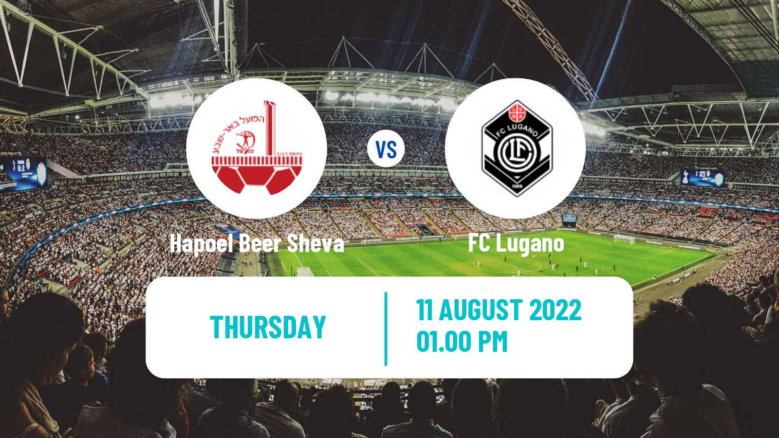 Soccer UEFA Europa Conference League Hapoel Beer Sheva - Lugano