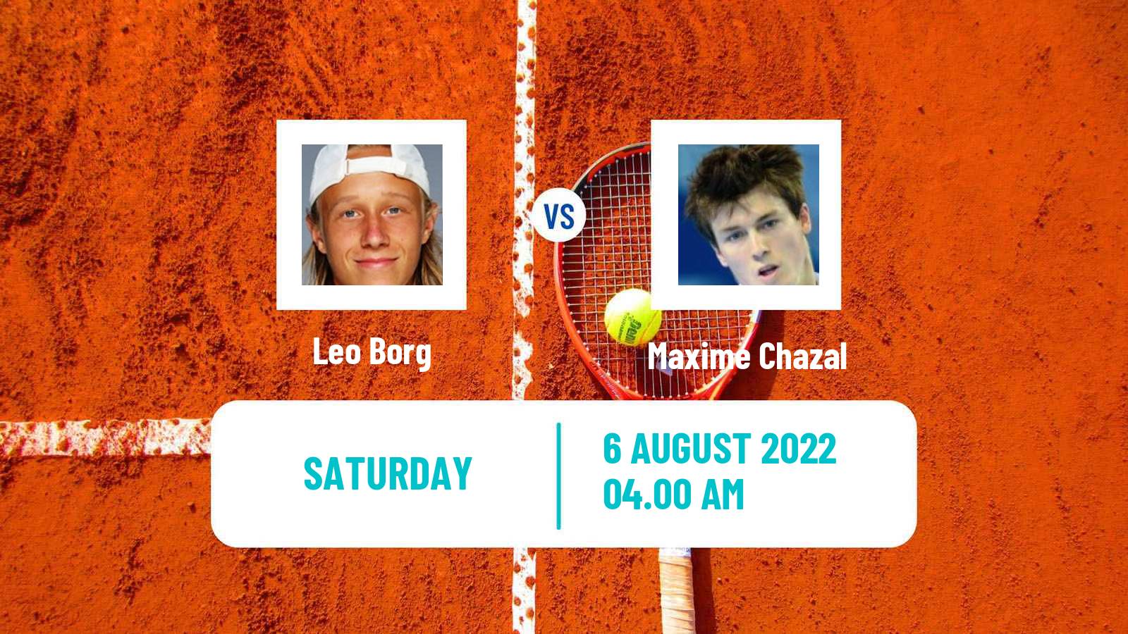 Tennis ITF Tournaments Leo Borg - Maxime Chazal