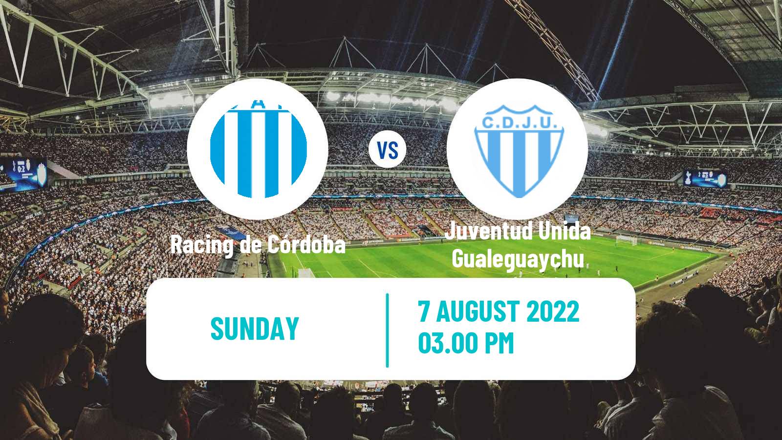 Soccer Argentinian Torneo Federal Racing de Córdoba - Juventud Unida Gualeguaychu