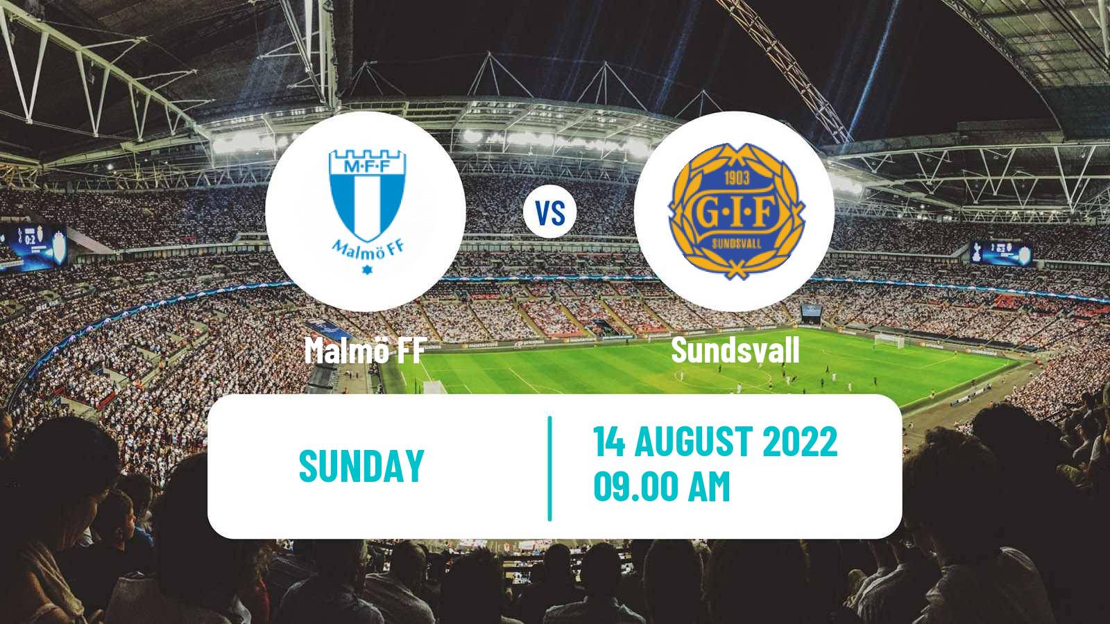 Soccer Swedish Allsvenskan Malmö - Sundsvall