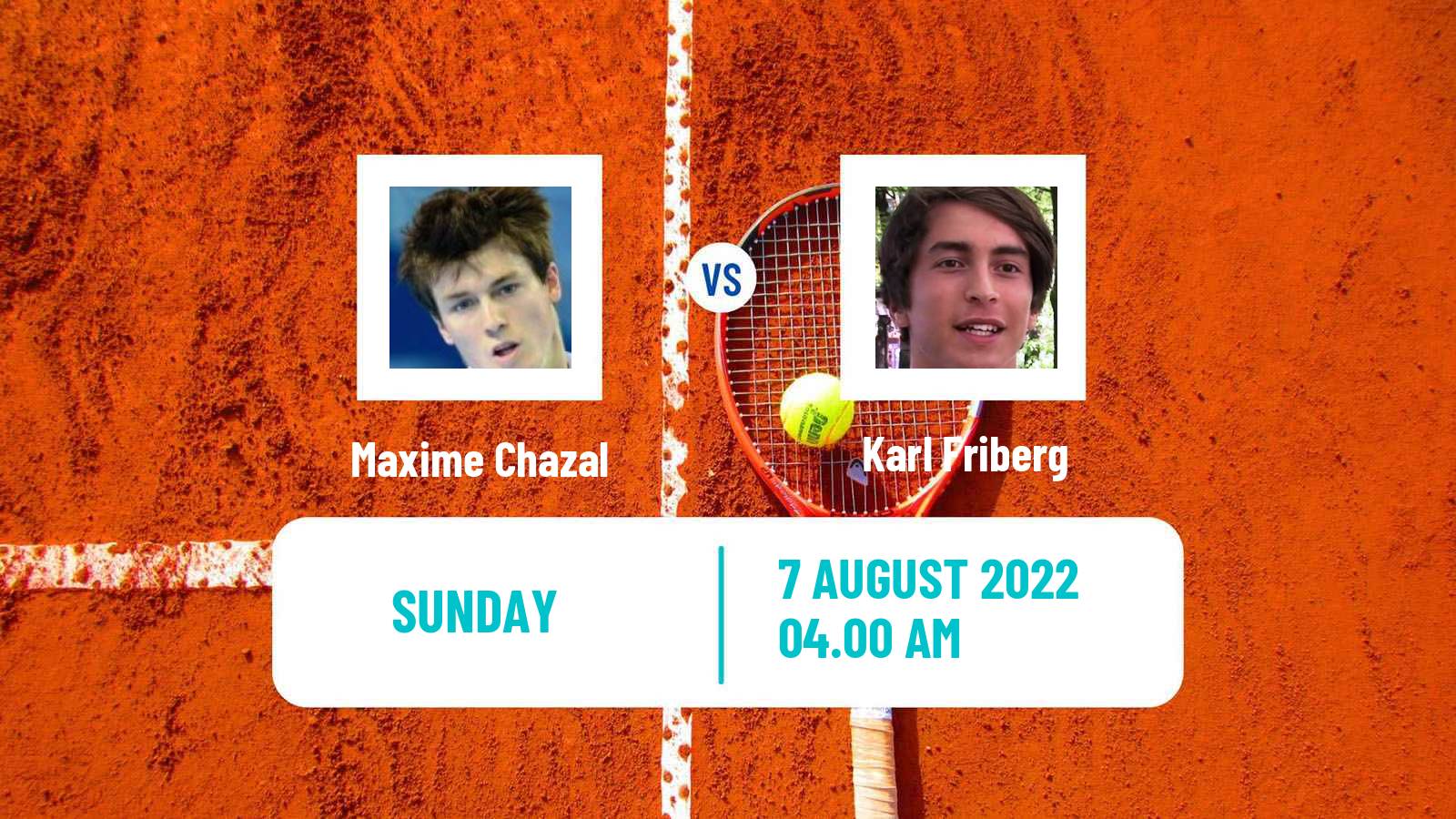 Tennis ITF Tournaments Maxime Chazal - Karl Friberg