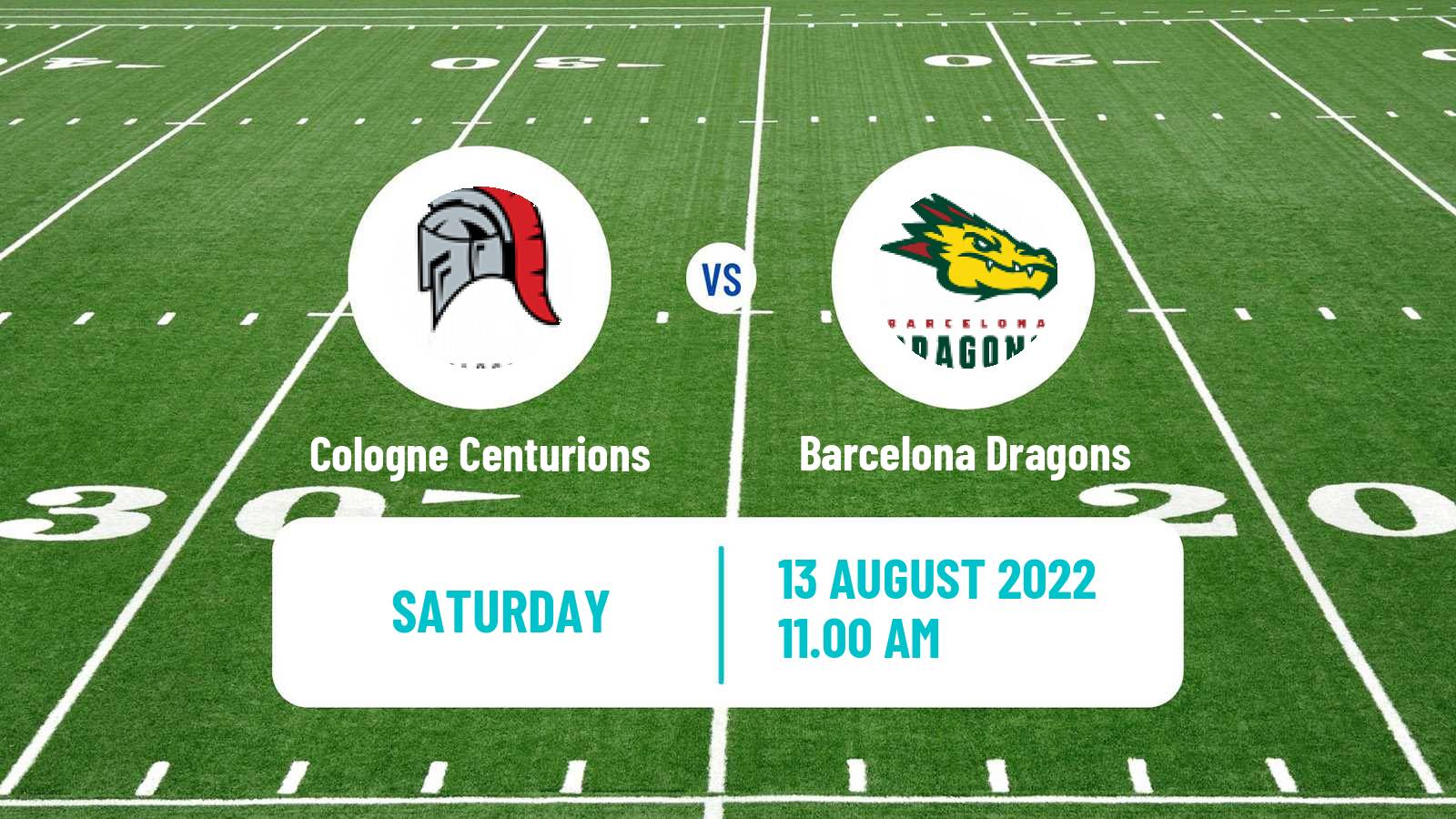 American football European League of American Football Cologne Centurions - Barcelona Dragons