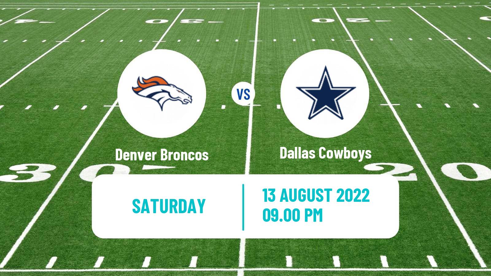 American football NFL Denver Broncos - Dallas Cowboys