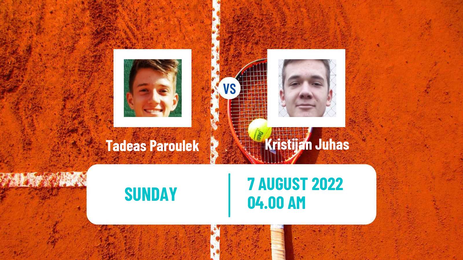 Tennis ITF Tournaments Tadeas Paroulek - Kristijan Juhas