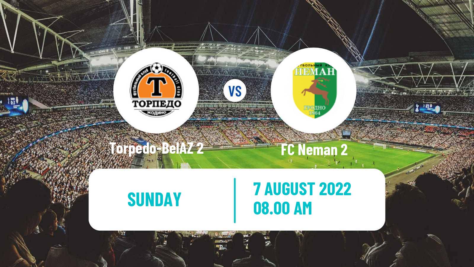 Soccer Belarusian Vysshaya Liga Reserve Torpedo-BelAZ 2 - Neman 2