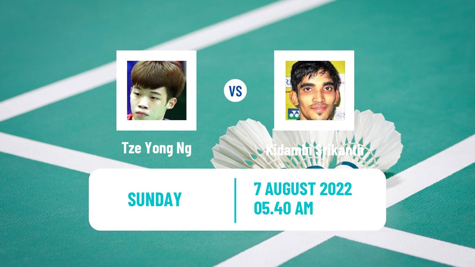 Badminton Badminton Tze Yong Ng - Kidambi Srikanth