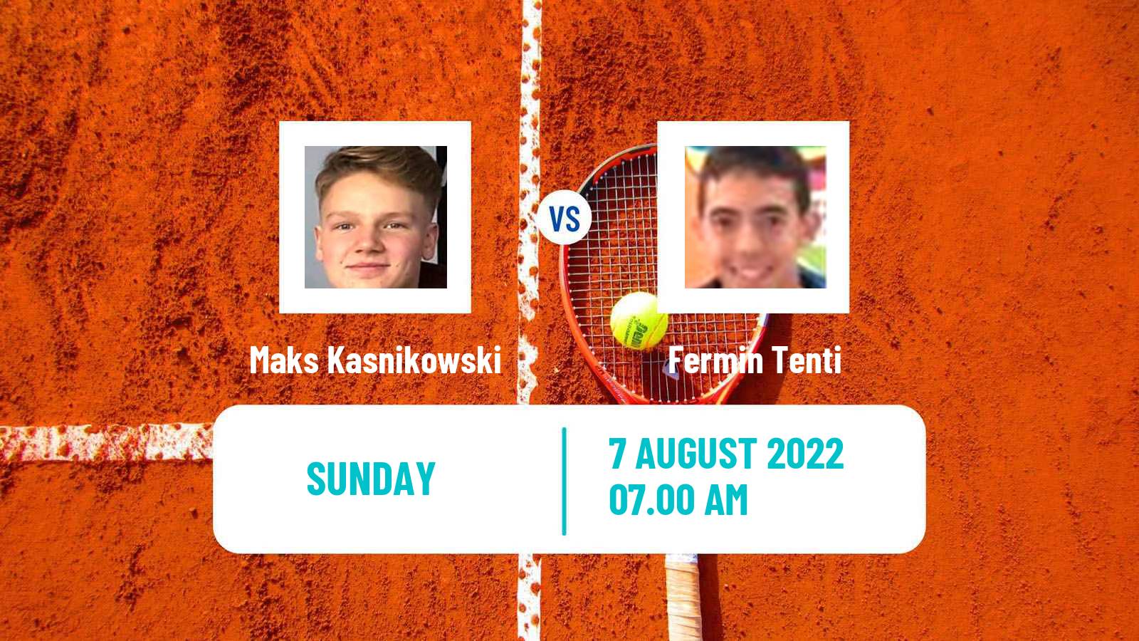 Tennis ITF Tournaments Maks Kasnikowski - Fermin Tenti