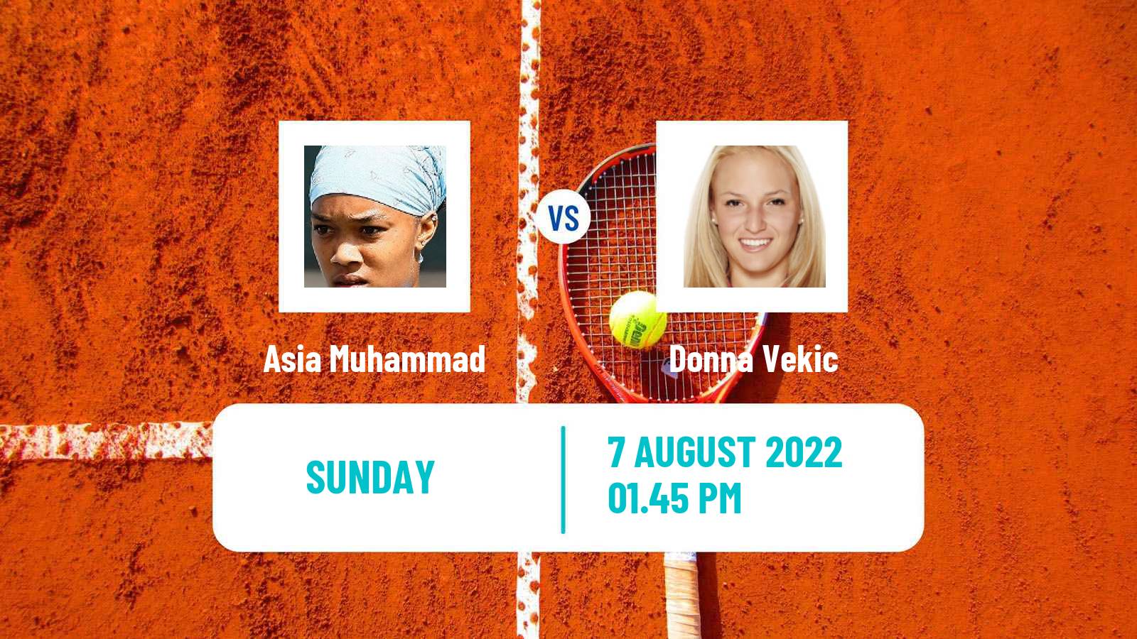 Tennis WTA Toronto Asia Muhammad - Donna Vekic