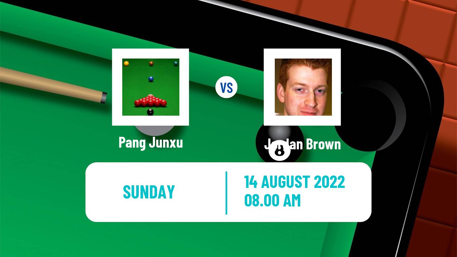 Snooker Snooker Pang Junxu - Jordan Brown