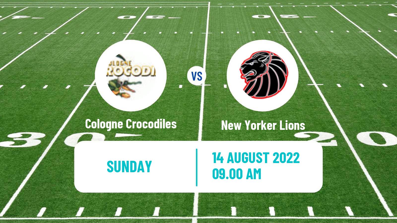 American football German GFL Cologne Crocodiles - New Yorker Lions