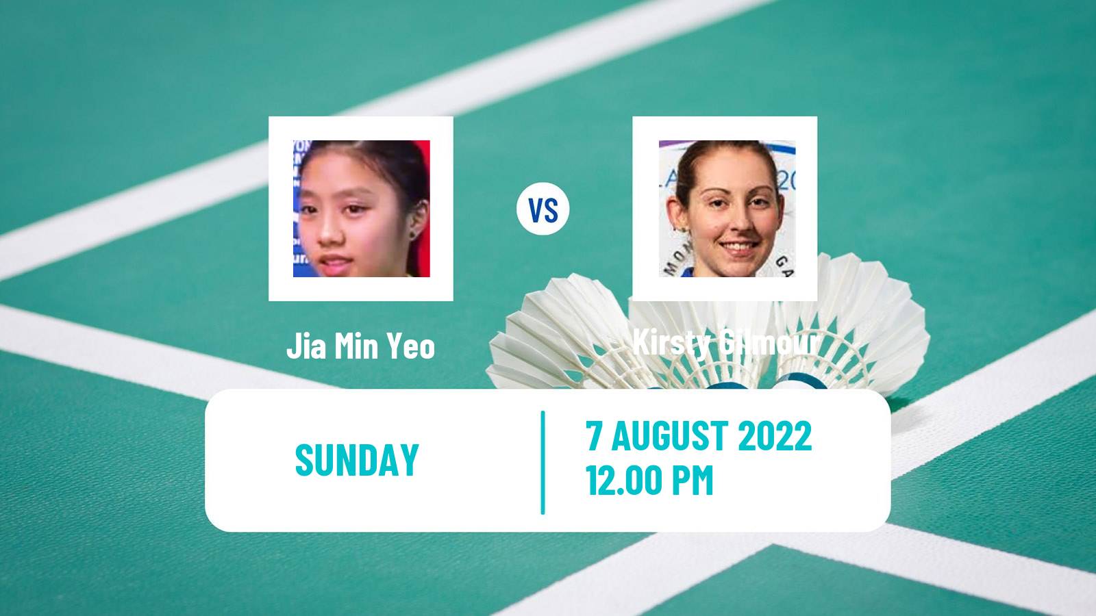 Badminton Badminton Jia Min Yeo - Kirsty Gilmour