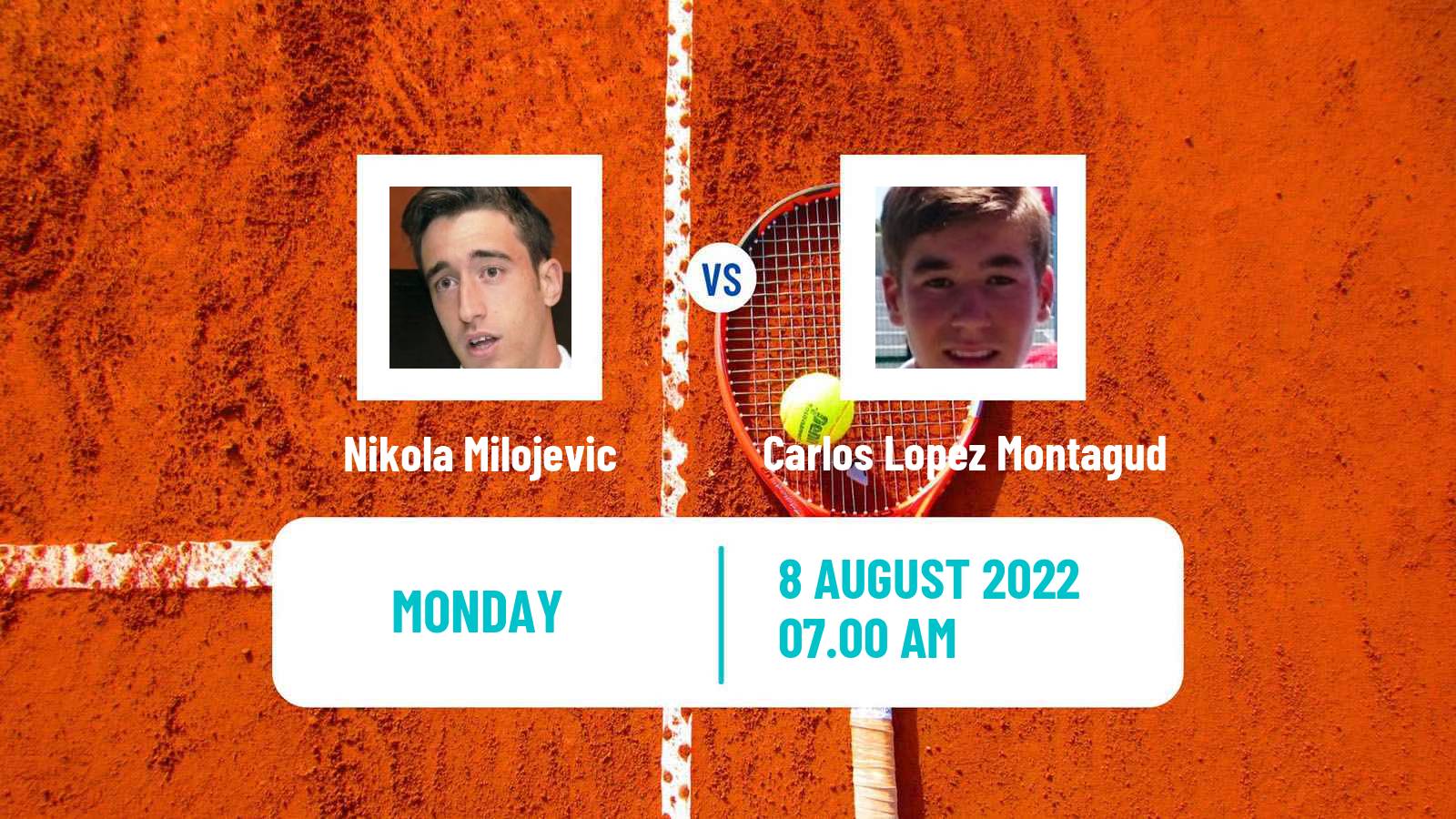 Tennis ATP Challenger Nikola Milojevic - Carlos Lopez Montagud