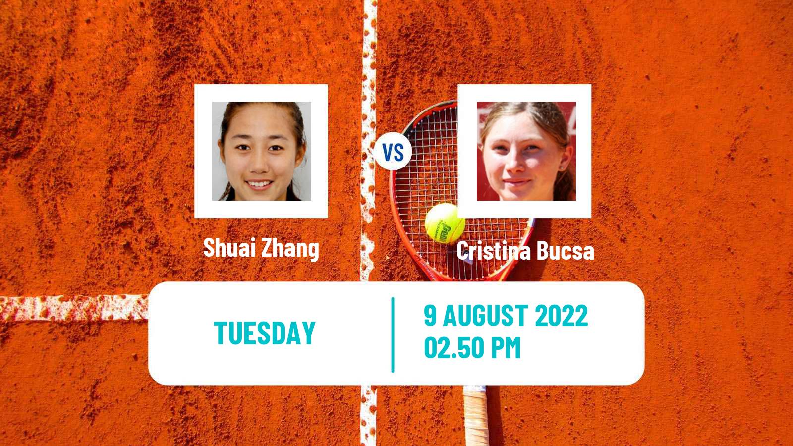 Tennis WTA Toronto Shuai Zhang - Cristina Bucsa