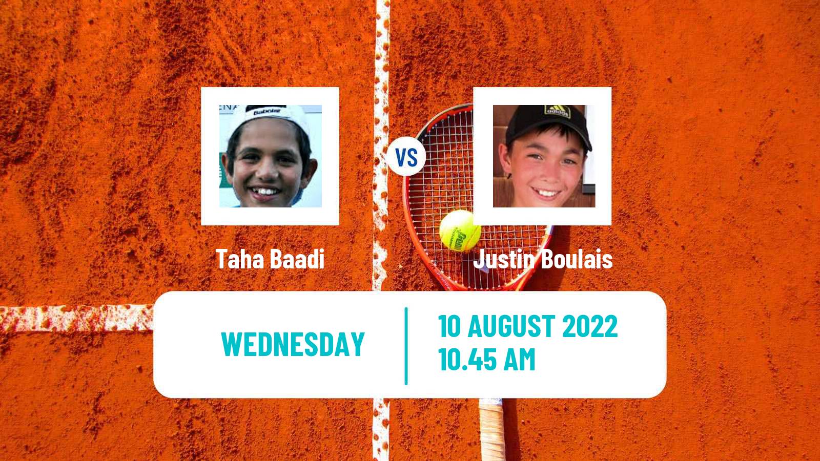 Tennis ITF Tournaments Taha Baadi - Justin Boulais