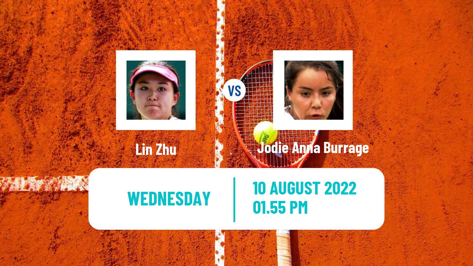 Tennis ITF Tournaments Lin Zhu - Jodie Anna Burrage