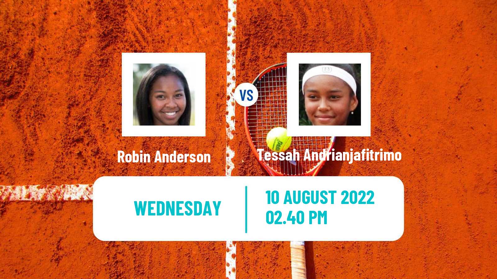 Tennis ITF Tournaments Robin Anderson - Tessah Andrianjafitrimo