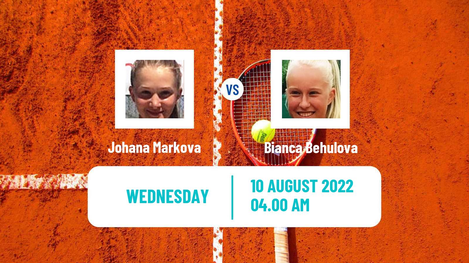 Tennis ITF Tournaments Johana Markova - Bianca Behulova