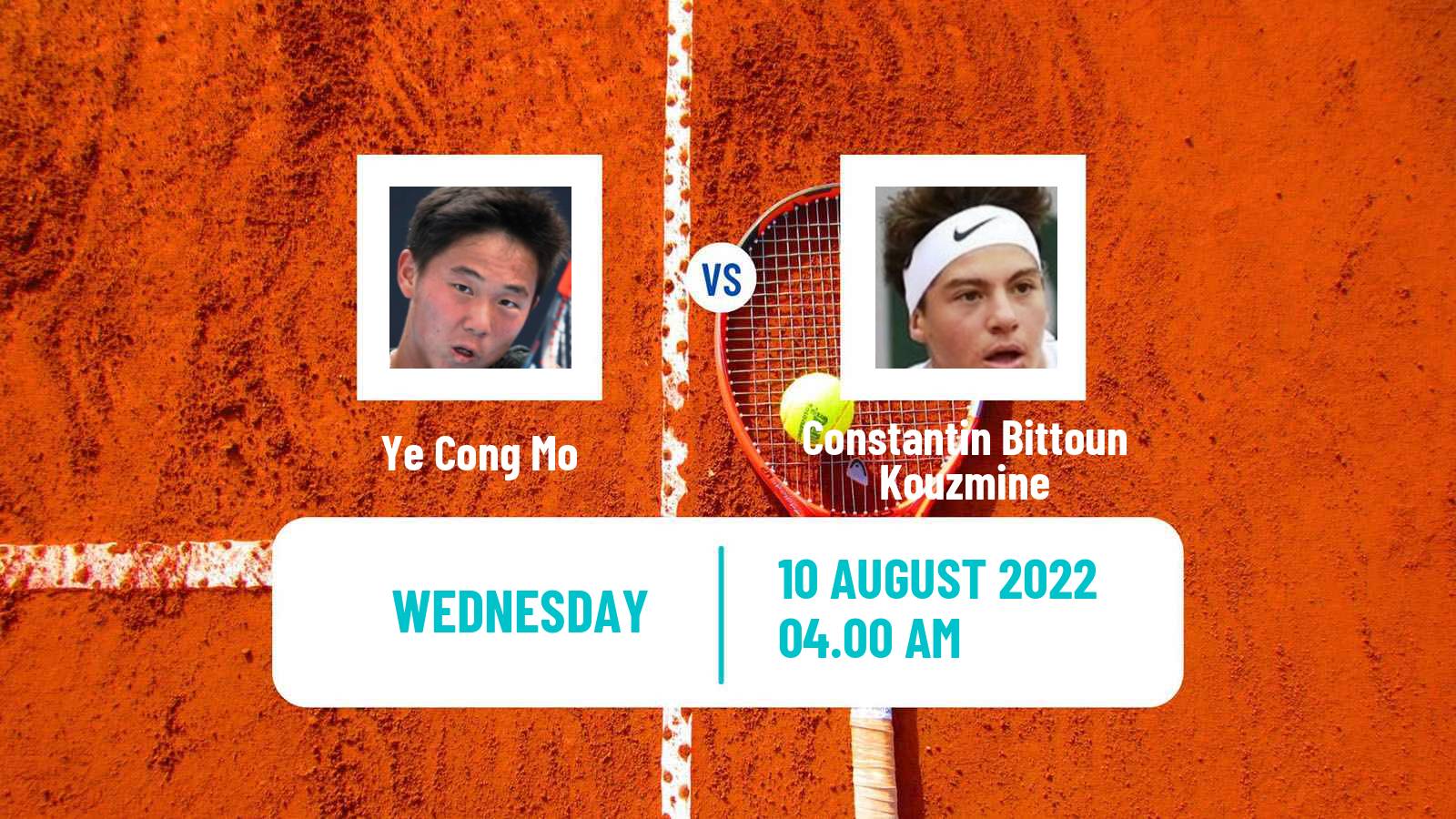 Tennis ITF Tournaments Ye Cong Mo - Constantin Bittoun Kouzmine