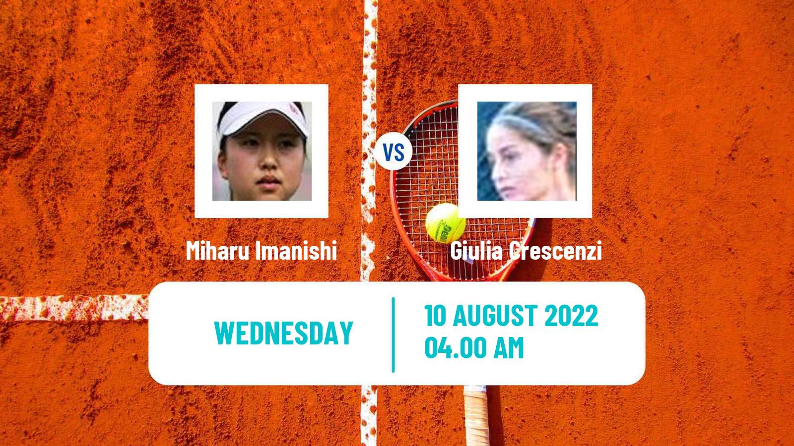 Tennis ITF Tournaments Miharu Imanishi - Giulia Crescenzi