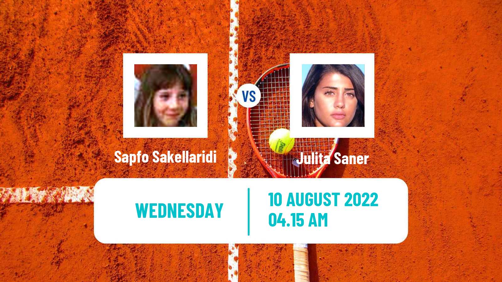 Tennis ITF Tournaments Sapfo Sakellaridi - Julita Saner