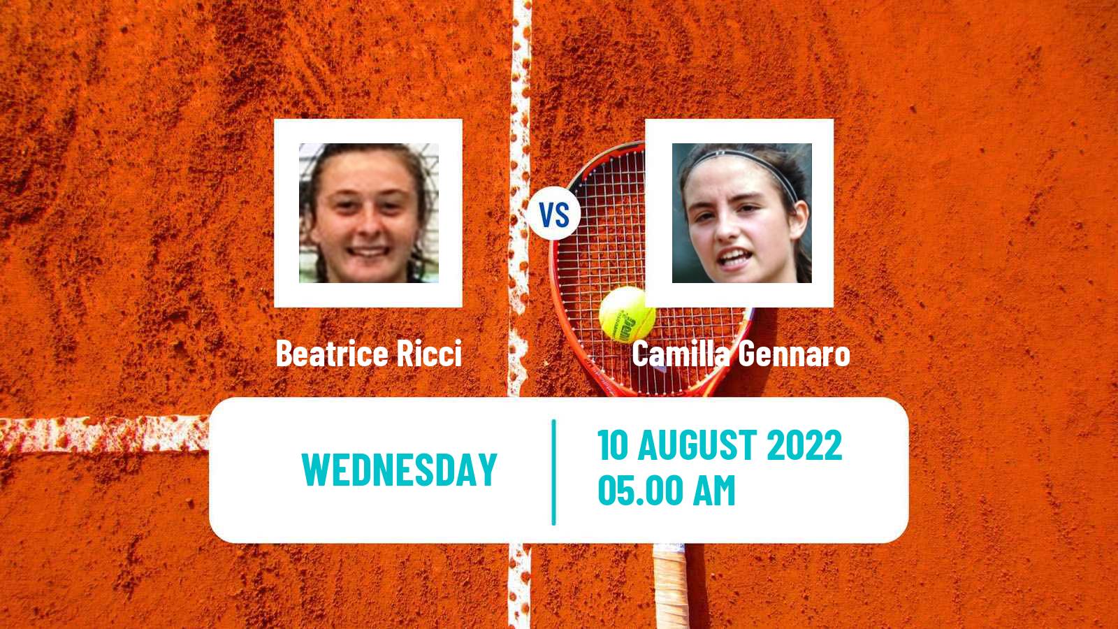 Tennis ITF Tournaments Beatrice Ricci - Camilla Gennaro