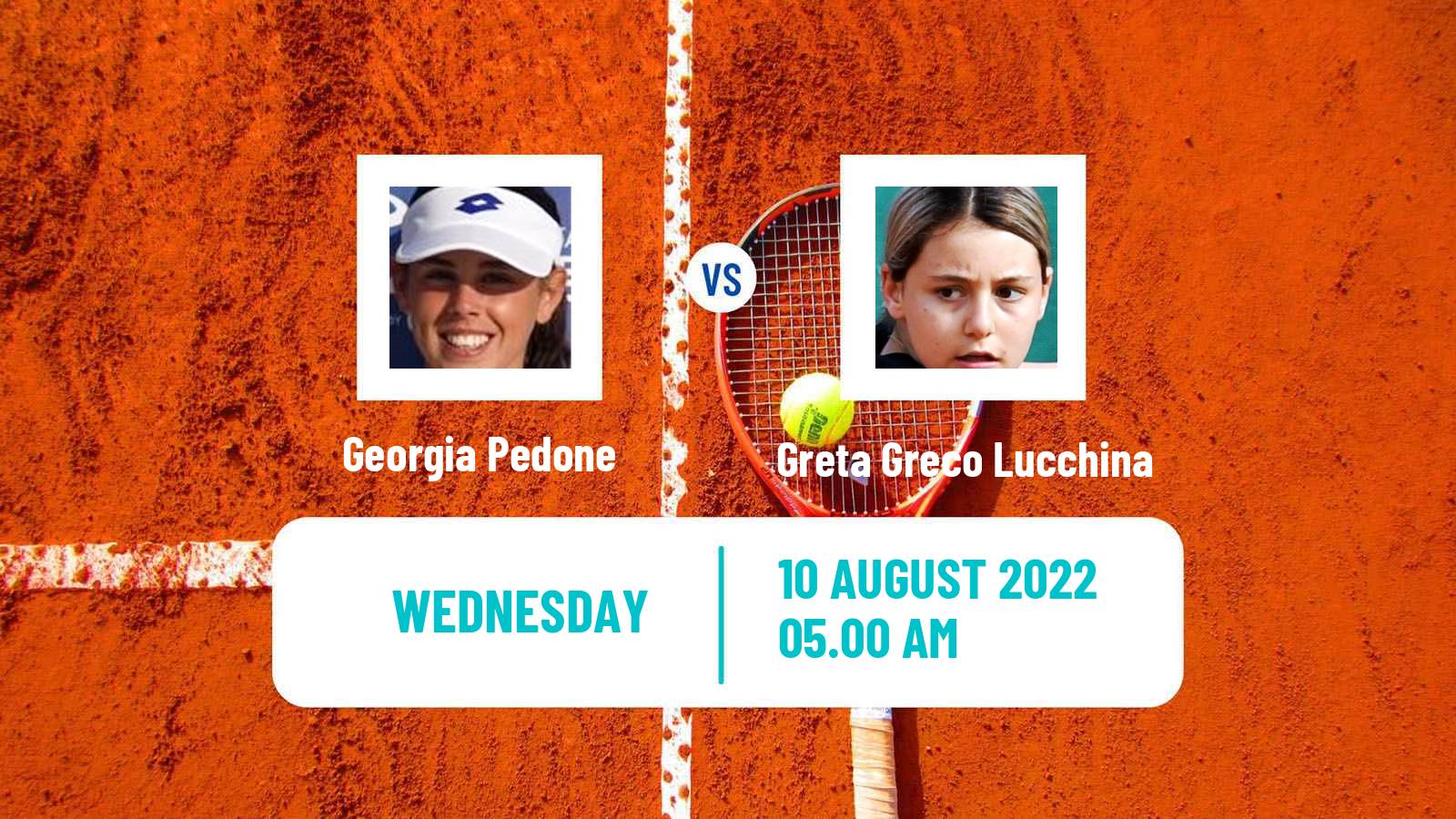 Tennis ITF Tournaments Georgia Pedone - Greta Greco Lucchina