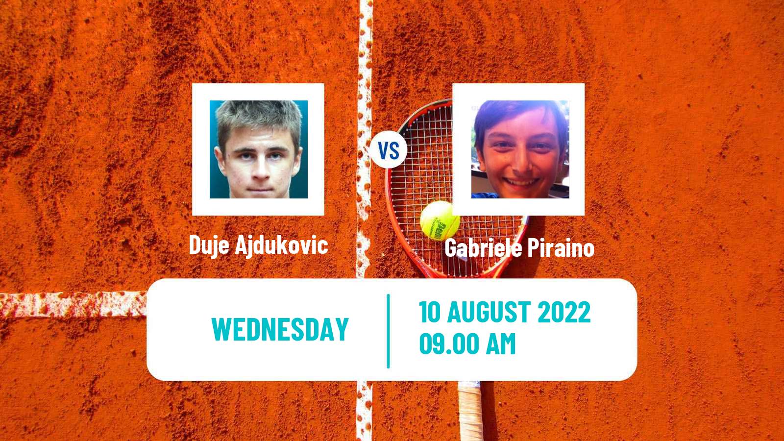 Tennis ITF Tournaments Duje Ajdukovic - Gabriele Piraino