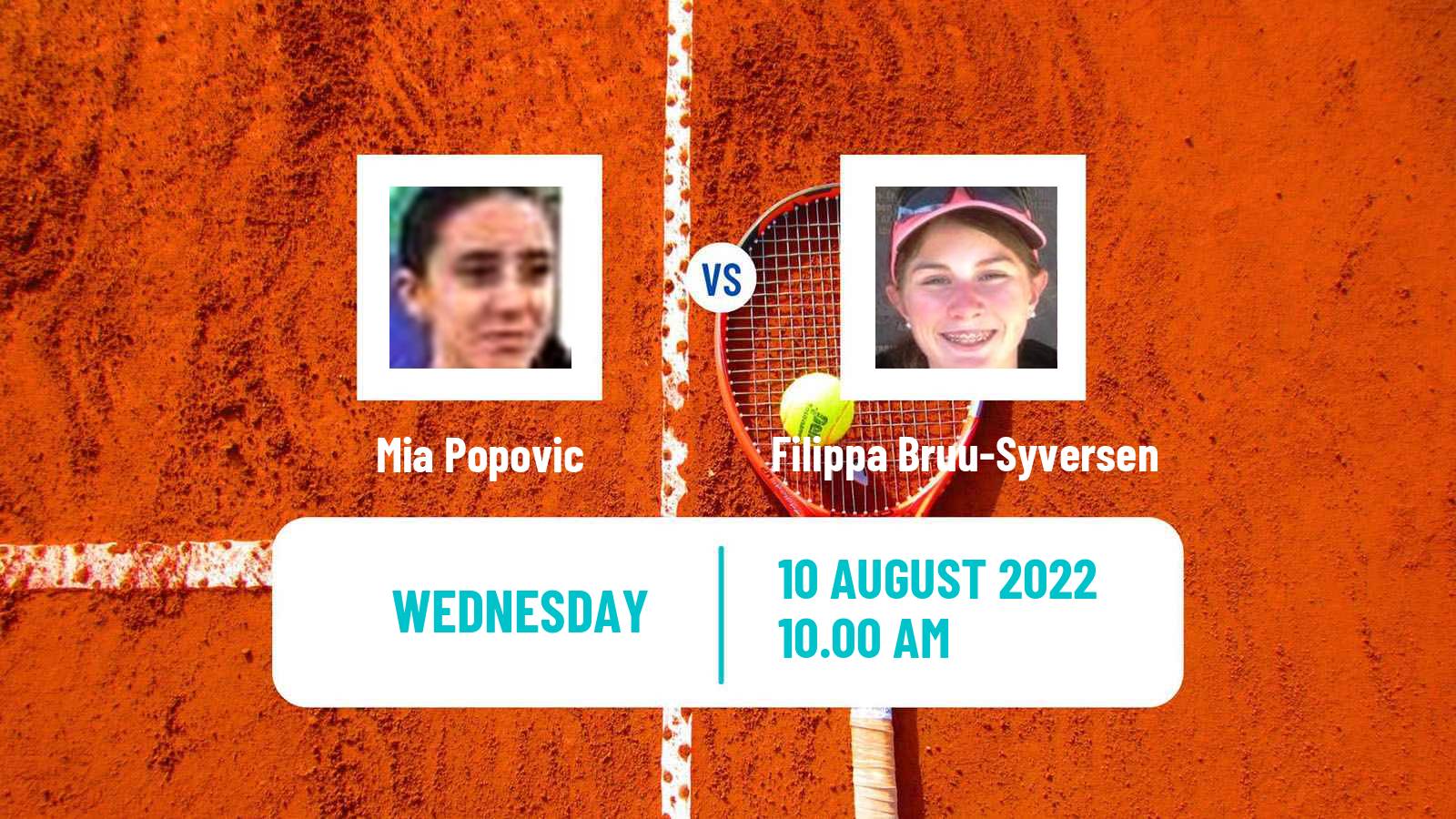 Tennis ITF Tournaments Mia Popovic - Filippa Bruu-Syversen